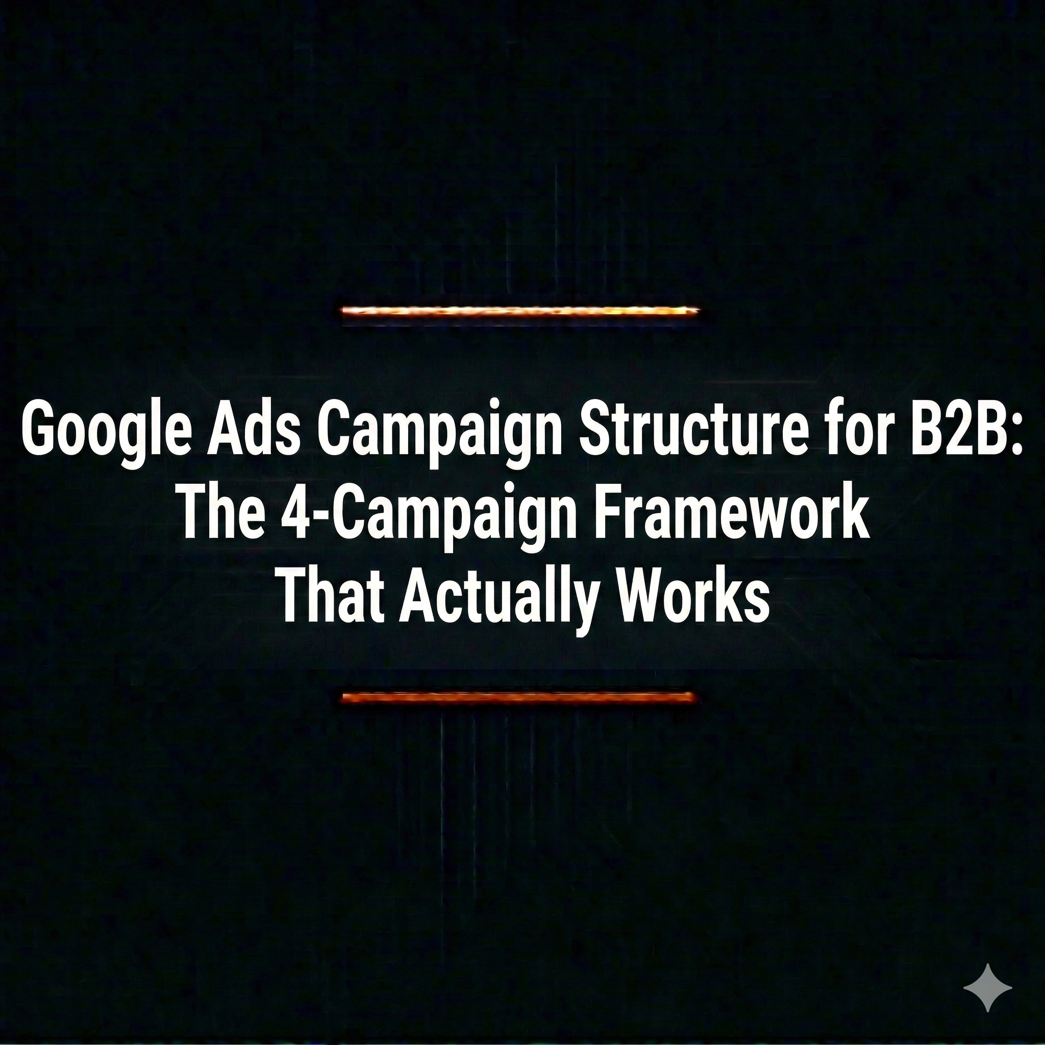Google Ads Campaign Structure for B2B: The 4-Campaign Framework That Actually Works