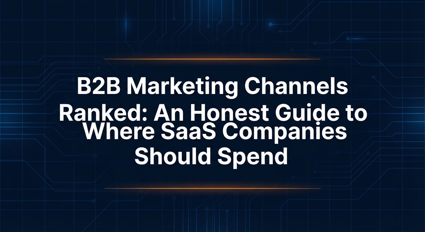 B2B Marketing Channels Ranked: Where SaaS Companies Should Actually Spend